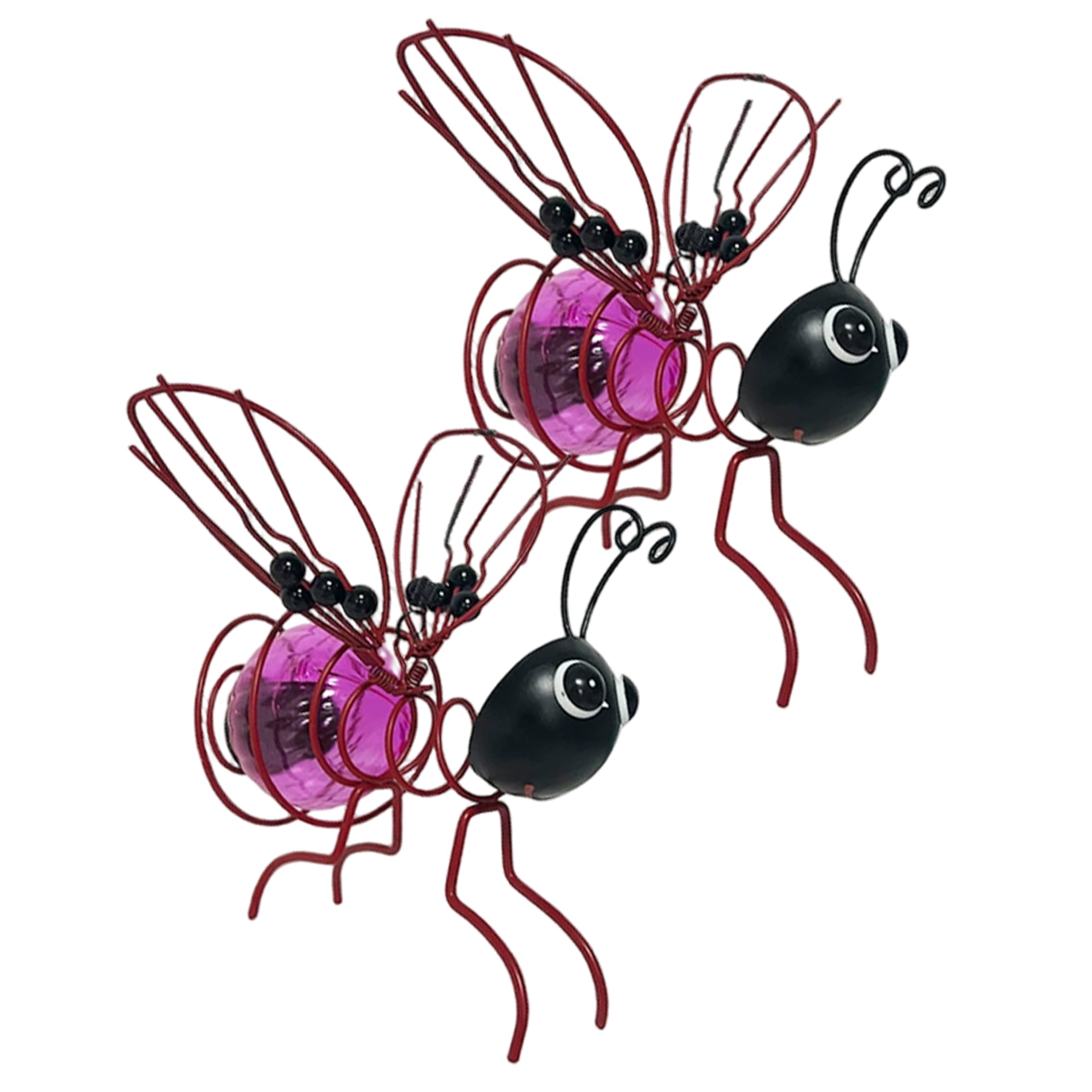 Latemeia Solar Bee Lights Outdoor, 2pcs Hanging Solar Lights for Outside - Luminous Garden Decor (purple), Bee, Outdoor