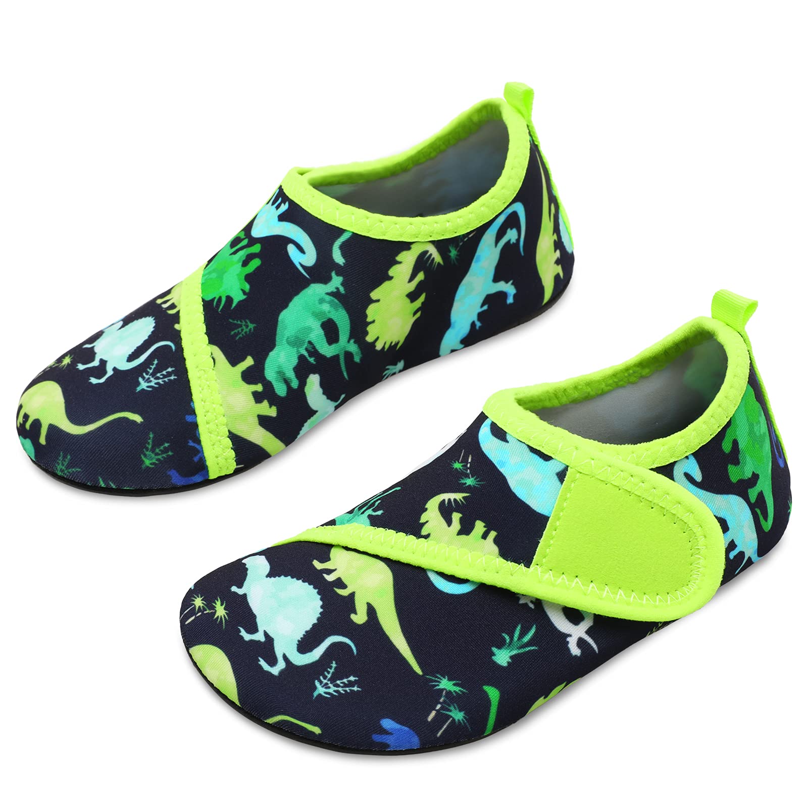 JOINFREE Kids Boys and Girls Slip-on Quick Dry Water Shoes for Toddler Dinosaur 9.5-10 Toddler