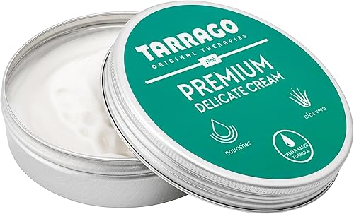 Tarrago Crema Delicada - Crema nutritiva y limpiadora prémium para artículos de cuero con aceites naturales y aloe vera, Varios colores
