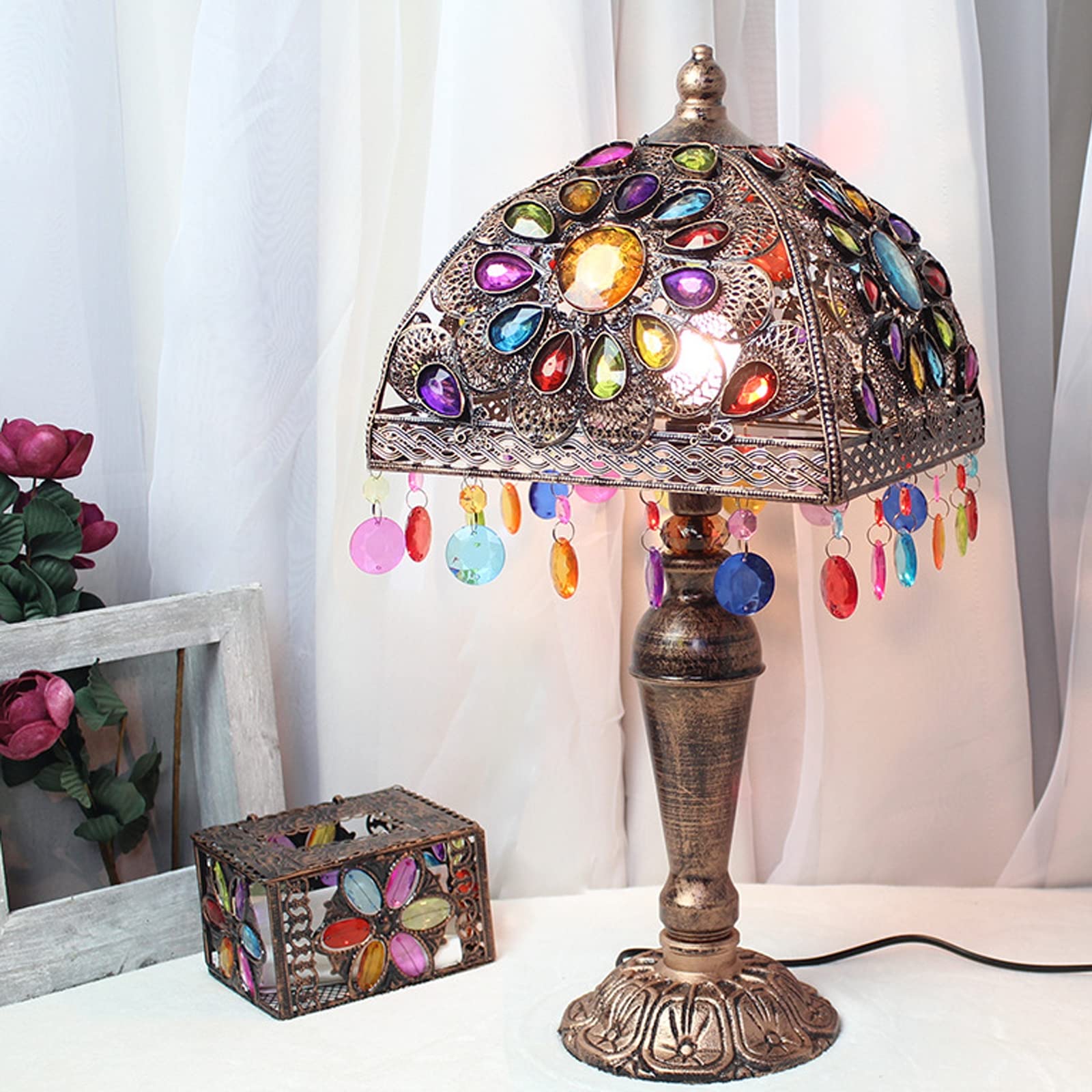 ステンドグラス テーブルランプグラデション ハンドメイド品 Amazon.co.jp: ティファニースタイルランプハンドメイドステンドグラス