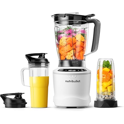 nutribullet SmartSense Blender Combo, 5-speed blender, 1400 Watt Matte White