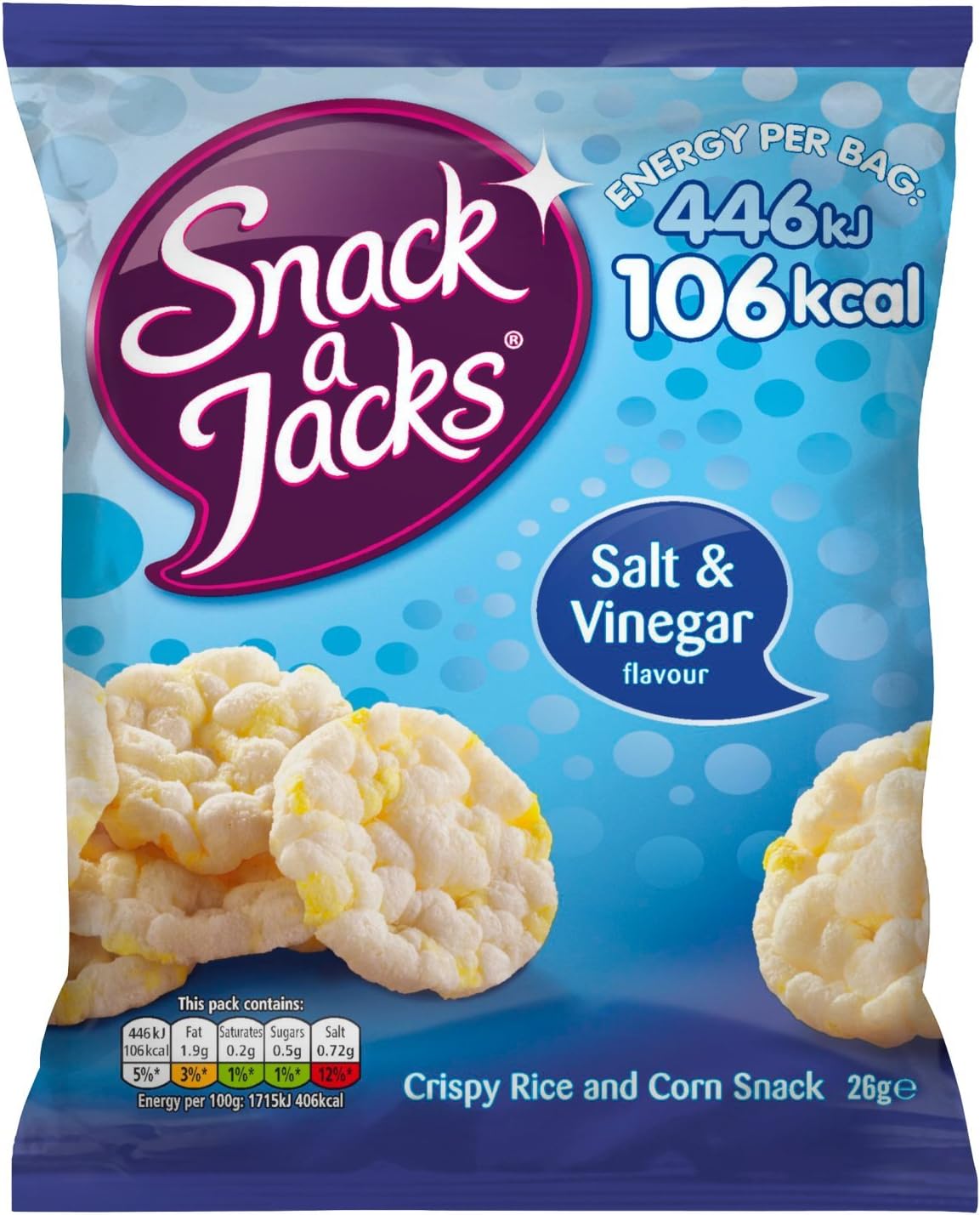 Snack a Jack Salt and Vinegar 26 g (Pack of 24)