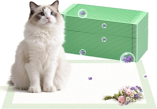 Gardner Pet Cat Pads Refill 30Counts, Extra Strength Odor Control Cat Pee Pads with Floral Fragrance for Breeze Litter System, 16.9"x11.4" Heavy-Duty Absorption for Multi-Cats