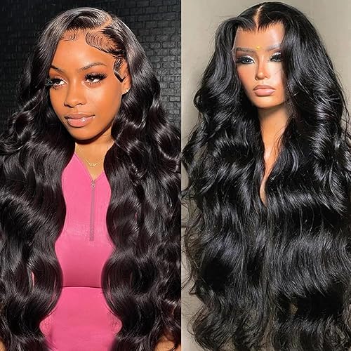 Miniatura 47 de 30 Inch Lace Front Wigs Human Hair Pre Plucked 180% Density Body Wave Transparent HD 13x6 Lace Frontal Wigs Glueless Body Wave Wig for Women with