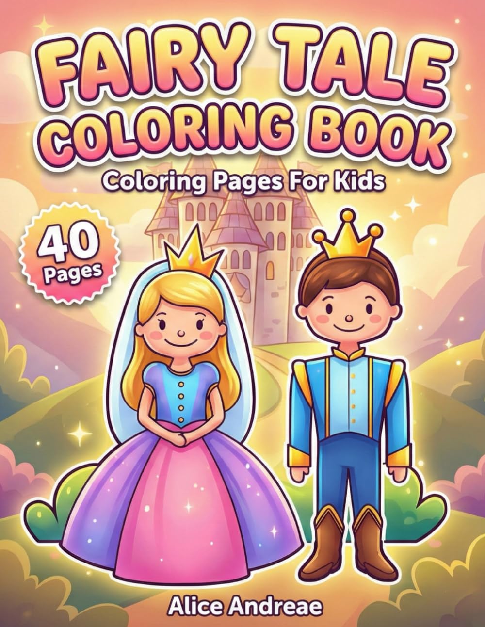 Fairy Tale Coloring Book: Cute Princesses, Princes, and Magical Castles for Kids: Enchanting Kingdom Activity Book with Funny Frog Princes and Royal Adventures for Boys and Girls Ages 4-8