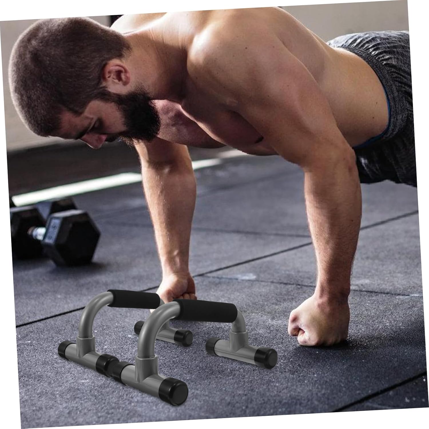 1 Pair H Type Bars Durable Fitness Equipment for Chest Muscle Training Stable and Secure Bracket for Home Gym Workouts Enhanced Grip for Men and Women