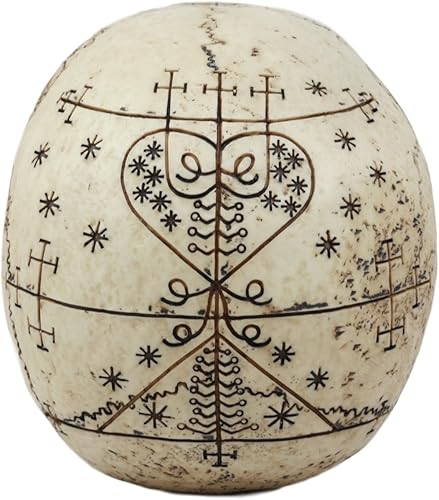 Miniatura 5 de Ebros Erzulie Freda Veve Haitiano Antiguo Vudú Hechizos de Amor Romance Talismán Tatuaje Cráneo Estatua Gótica Cráneo Lwas Voudou Loa del Amor Día