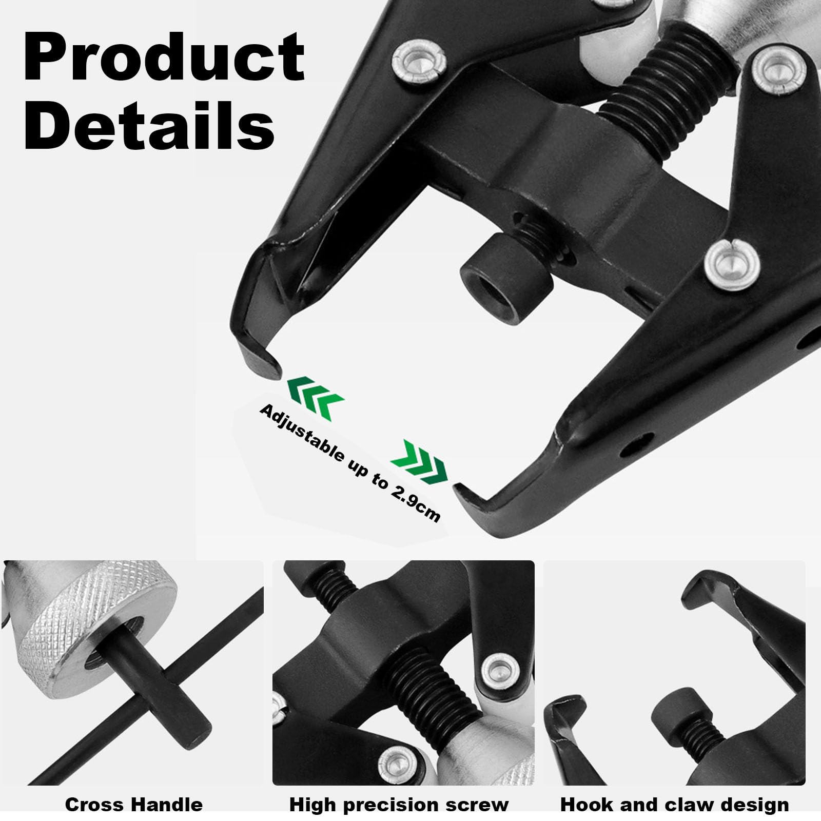 3 Pezzi Estrattore Tergicristallo Auto, Regolabile e Estrattore Cuscinetti Universale per Rimuovere Tergicristalli 9-30mm