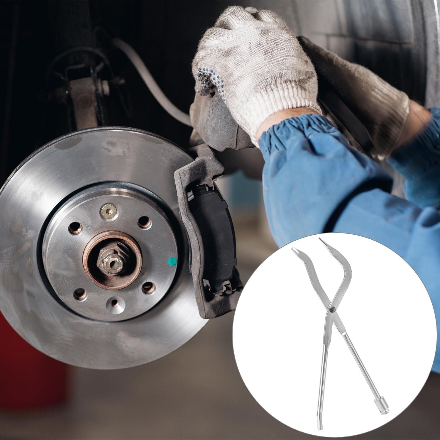 QWORK Brake Spring Pliers – Drum Brake Shoe Return Spring Removal & Installation Tool, Double Ended Pliers