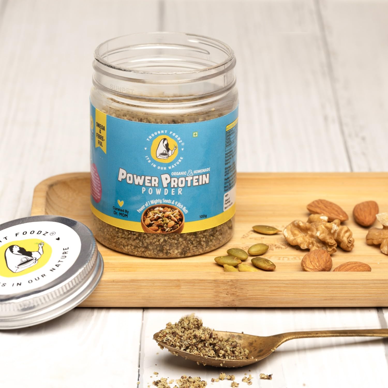Power Protein Powder - Organic Plant-Based Protein with 7 Seeds & 4 Nuts, Homemade, No Sugar or Preservatives, Veg & Jain Friendly - 100g — Amazon image 9
