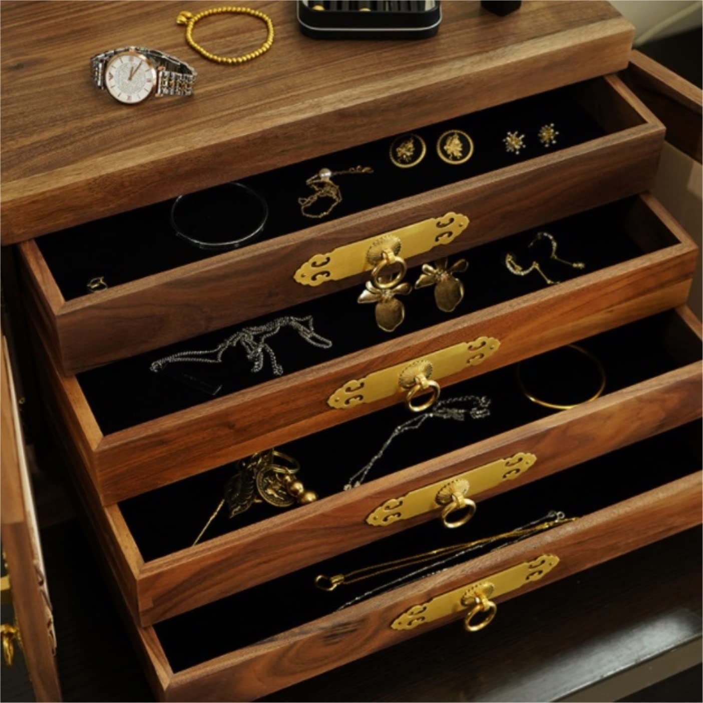 Schmuckkästchen, Holz, Fliesenmalerei, Schmuckkästchen, Schmuckkästchen, Organizer, Ringe, Halsketten, Armbänder, Aufbewahrung, Schmuck-Organizer Beauty Comes