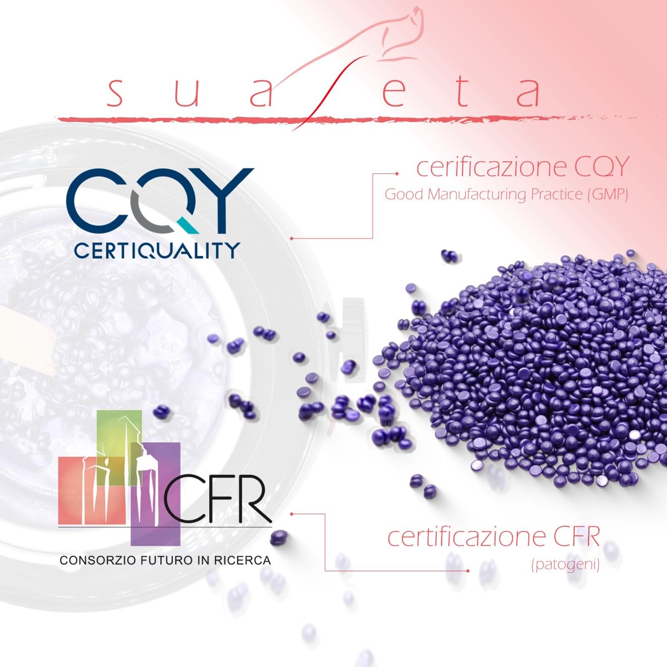 Suaseta, Kit Depilazione Cera Brasiliana, Scaldacera Professionale con Ceretta Italiana in Perle, Indolore, Kit Completo Fornello Scalda Cera Elettrico per Depilazione Uomo e Donna