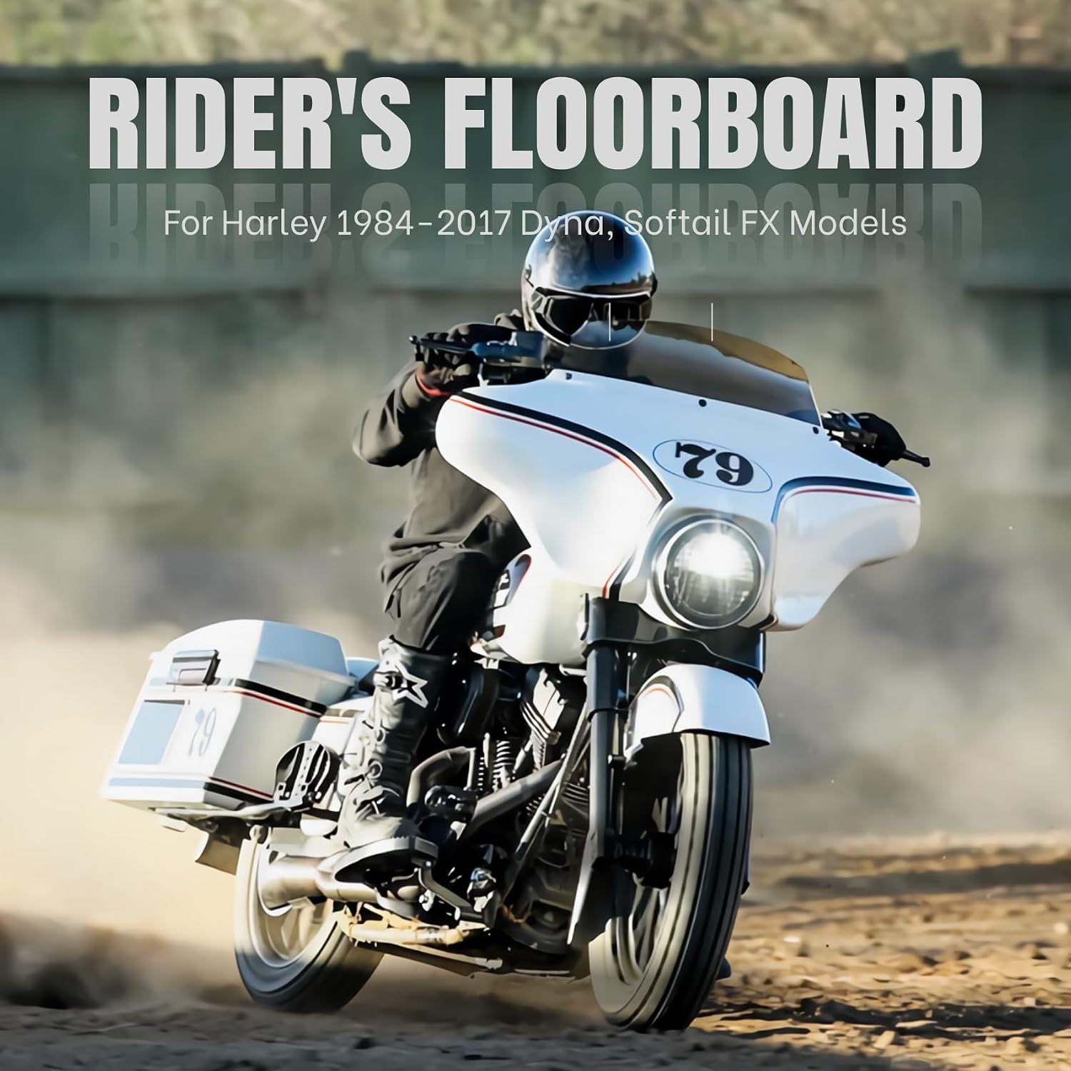 7.9" Mini Rider's Foot Pedal Floorboard Control for Harley Softail Dyna Low Rider, Street Bob, Fat Bob, Softail Standard, FX Softail 1984-2017
