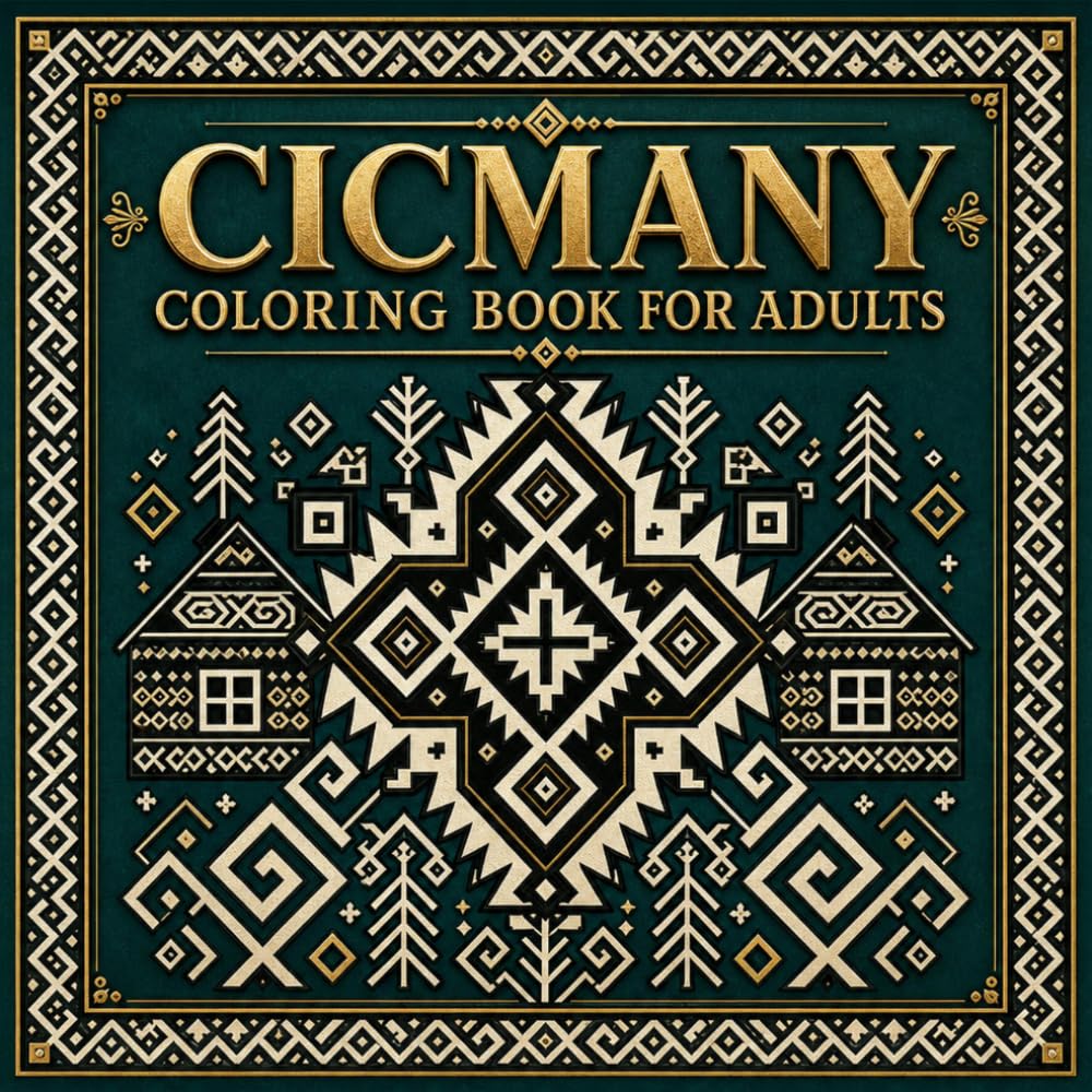 Cicmany Coloring Book for Adults: Discover Slovakia's Hidden Geometric Folk Art Through 40 Traditional Village Pattern Designs from Cicmany