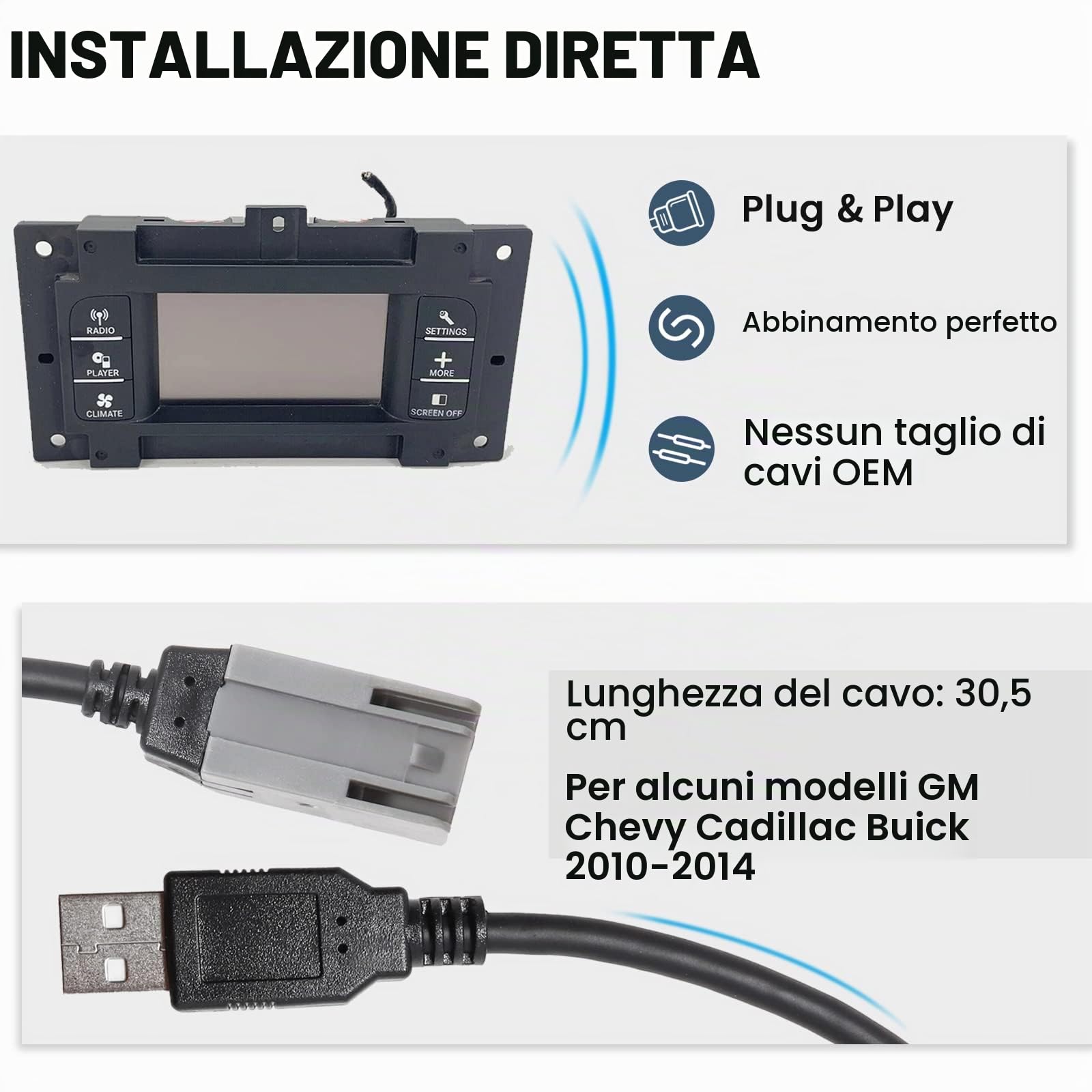 RED WOLF Cavo Adattatore USB Interfaccia Radio Adattatore di Ritenzione per Fiat 500 Alfa Romeo Mito Vauxhall Corsa E Adam Peugeot Boxer 2014-2022 Mantiene Spina USB OE per Unità Principale Stereo