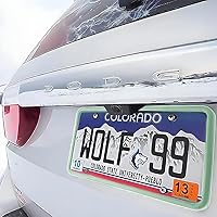 Vista 6 de YALOK - Marco de matrícula de silicona con agujeros de drenaje, soporte universal para matrícula de coche estadounidense. Accesorios para coche a