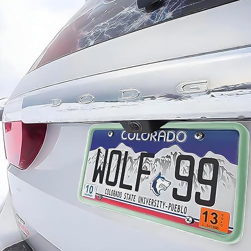 Miniatura 6 de YALOK - Marco de matrícula de silicona con agujeros de drenaje, soporte universal para matrícula de coche estadounidense. Accesorios para coche a