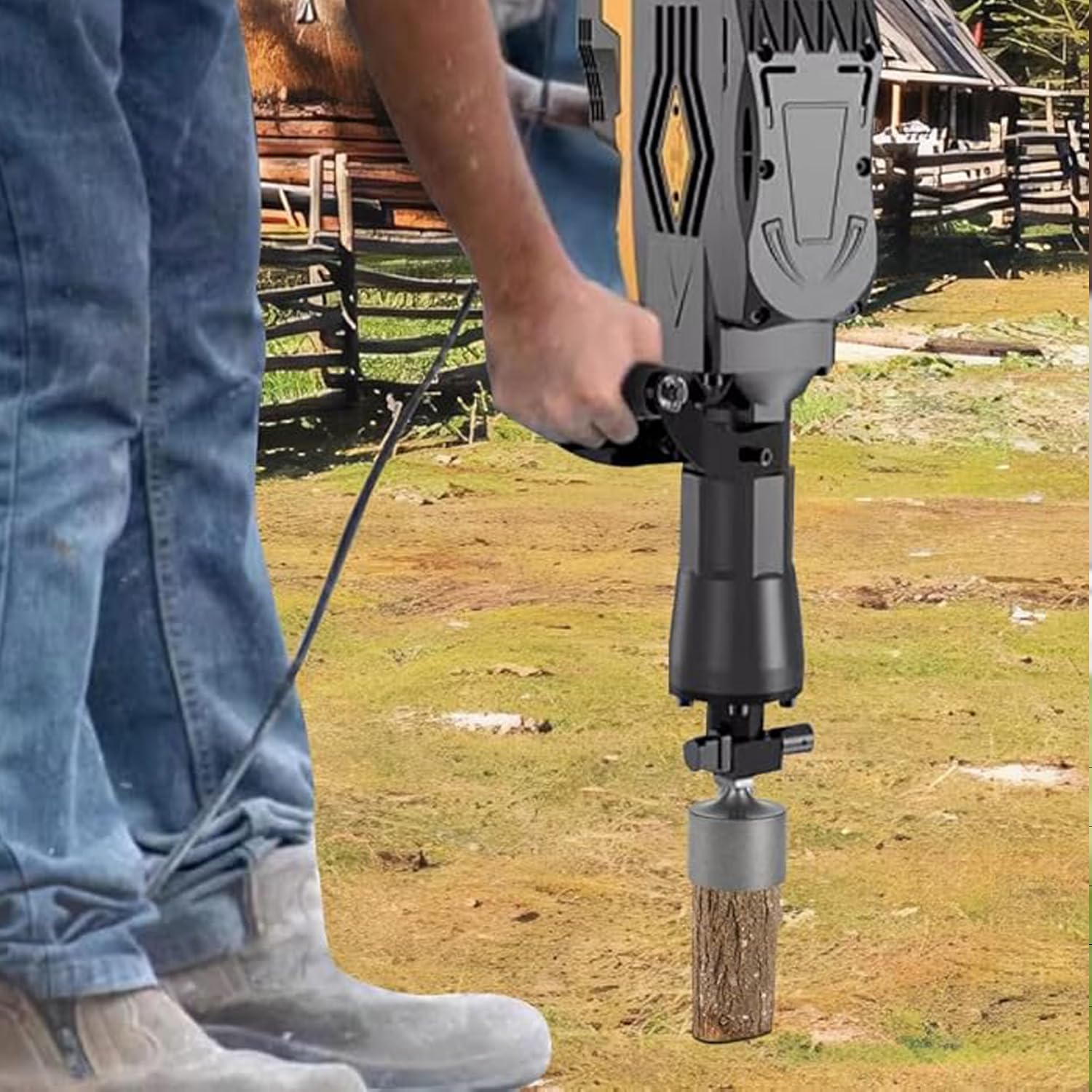 5 Pits Terra Driver per Pali, TOOSOAR Multifunzionale Testa di Martello per Pali di Terra, Pali di Recinzione, Interno φ 65MM