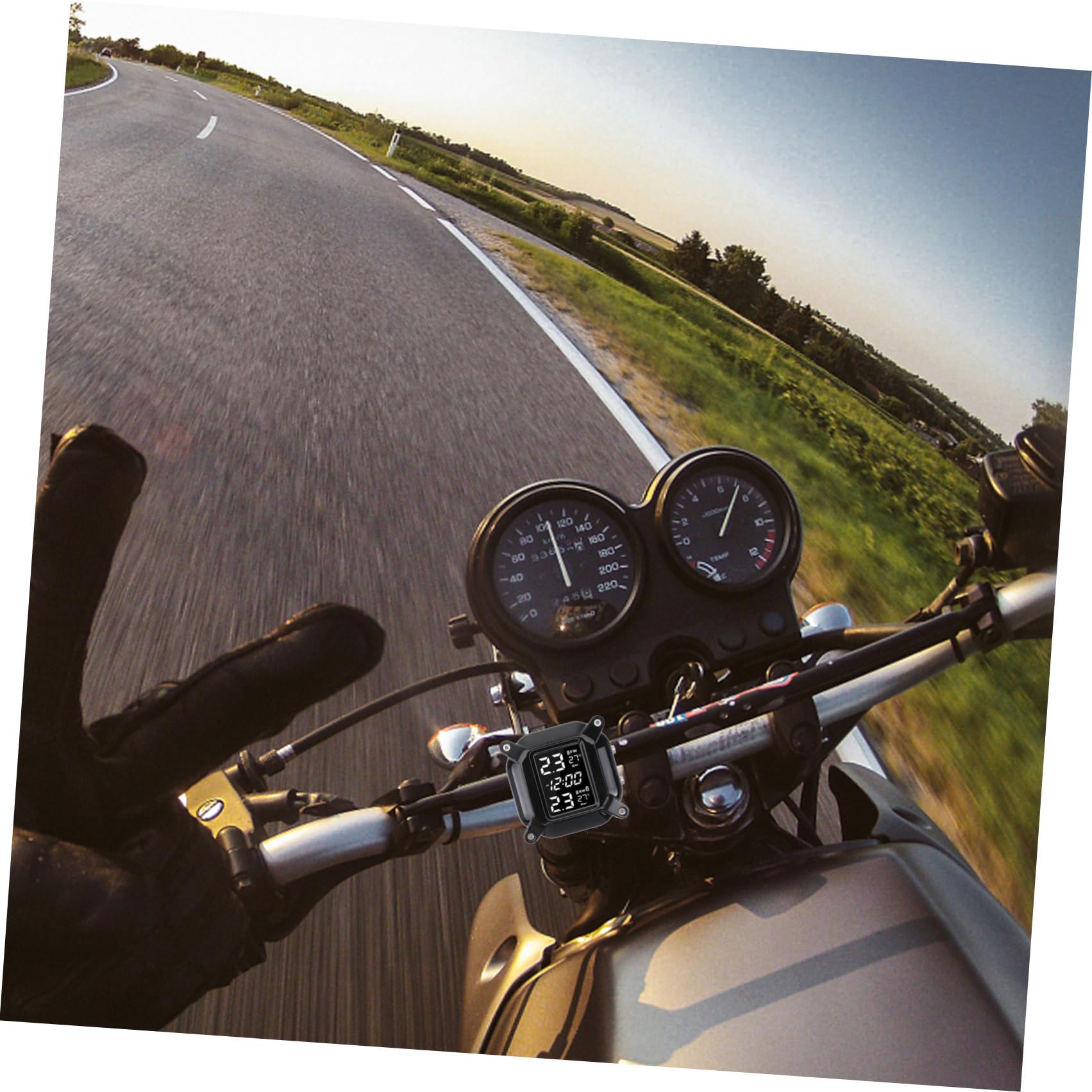 Monitor de Presión de Neumáticos Plástico Resistente para Motocicleta y Función de Monitoreo de Temperatura en Real Sensor de Alta Precisión