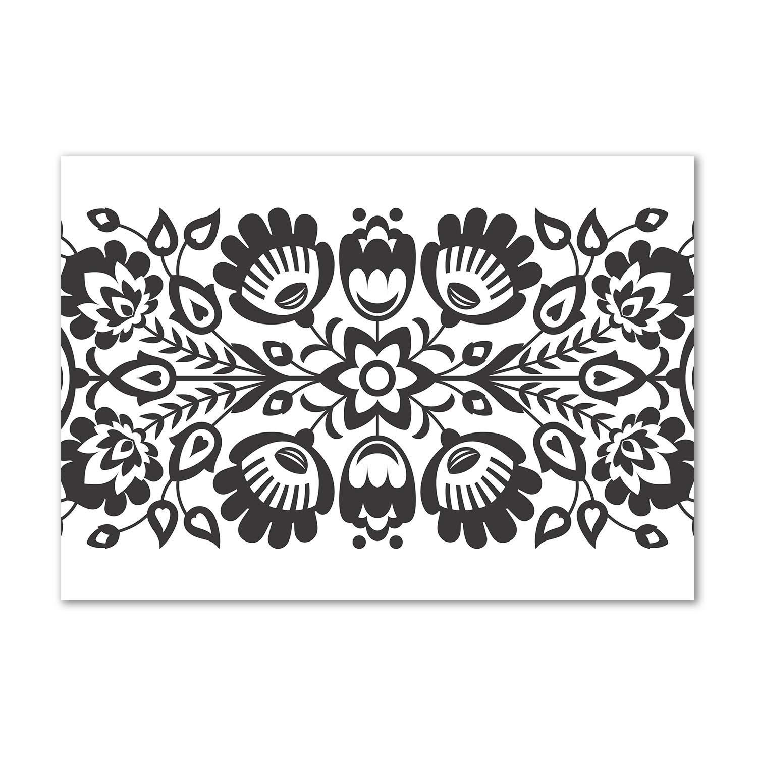 Art image verre plastique gris Flores Populares pour salon moderne