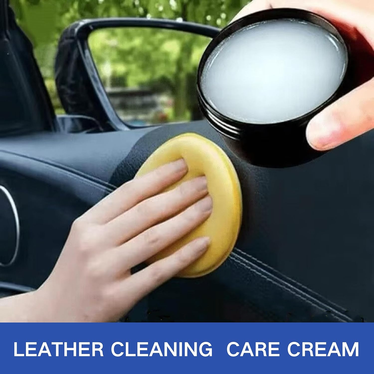 Leader Cleaning and Care Cream, Leather Cleaning Cream for Car Interior, Multifunctional Cleaning Paste for Leather Care, Furniture Leather Repair Kit, Leather Conditioner Cream
