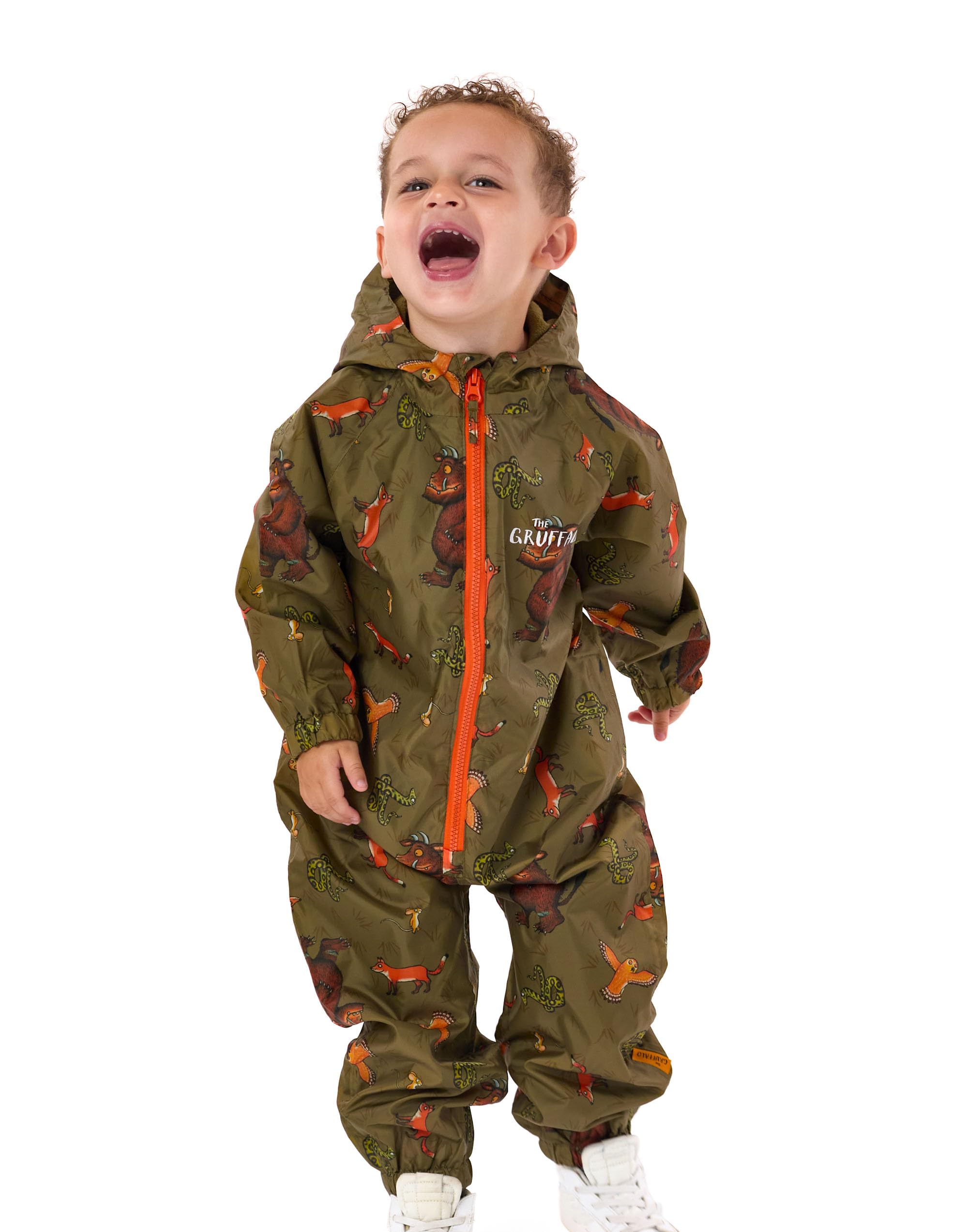 Gruffalo pozzanghera Suit Bambini | Girls Boys Owl Snake Fox Mouse Personaggi All In One impermeabile impermeabile | Giacca da passeggio Brown Long Sleeve Play