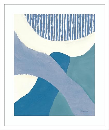 Miniatura 16 de Amanti Art Framed Wall Art Print 25x21 Retro Abstract VI Blue Green by Danhui Nai, Abstract Wall Art, Modern Contemporary Decor, Medium Poster