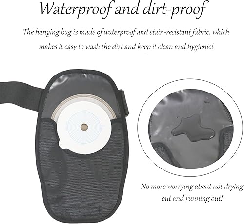Miniatura 2 de Funda impermeable para ostomía para hombres y mujeres, cinturón ajustable para bolsa de estoma con control de olores y diseño a prueba de fugas,