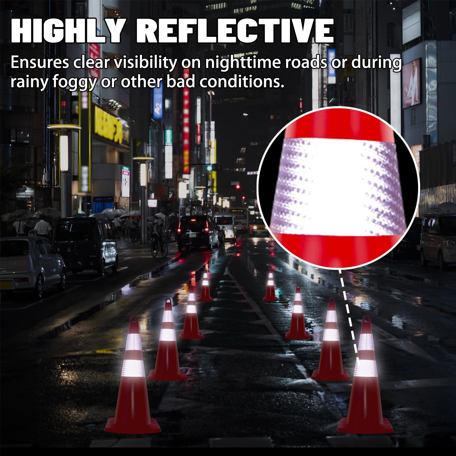Snapklik.com : Zonegrace 6 Pack Traffic Safety Cones 28 Inch