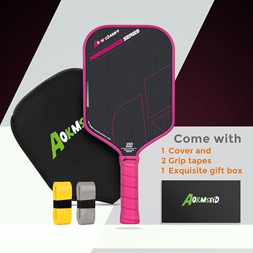 Miniatura 7 de AKS Performance Series Pickleball Paddles - Toray T700 Raw Carbon Fiber Pickleball Paddle with Physical Friction Surface, 16mm Powerful Polymer