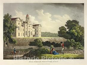 Historic Pictoric Print : Royal Infirmary Phoenix Park, Dublin, James Malton, c 1796, Vintage Wall Decor : 10in x 08in