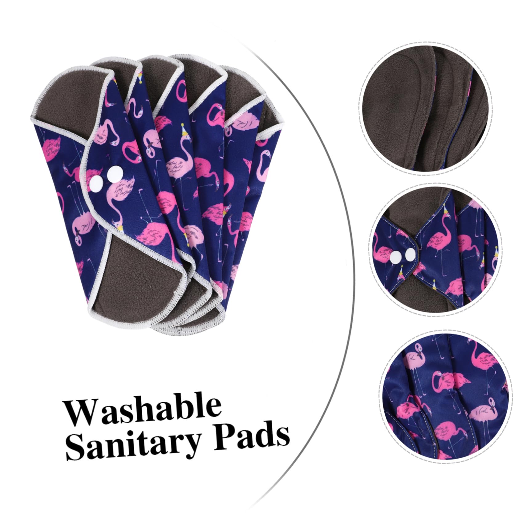minkissy 2 Juegos sanitaria repetible compresas compresa de compresa menstrual de tela paño reutilizable servilletas sanitarias toallitas intimas