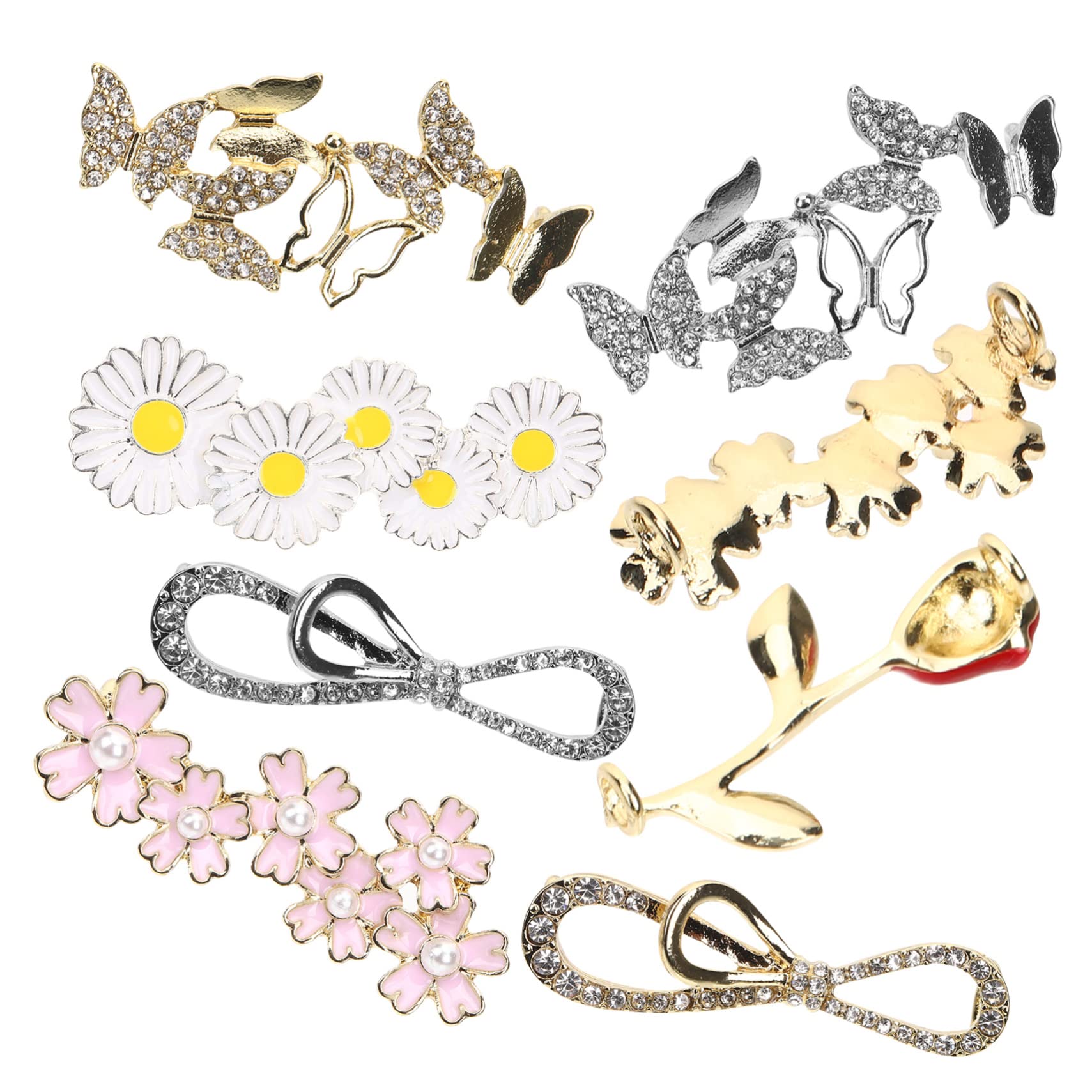 SHERCHPRY 21 Sztuk Sznurowadło Klips Do Przycinania Rhinestone Klamry Do Butów Daisy Klipsy Do Butów Shoe Bling Klipsy Ozdoba Do Butów Uroki Dziewczyny Sneaker DIY Sznurowadło Uroki