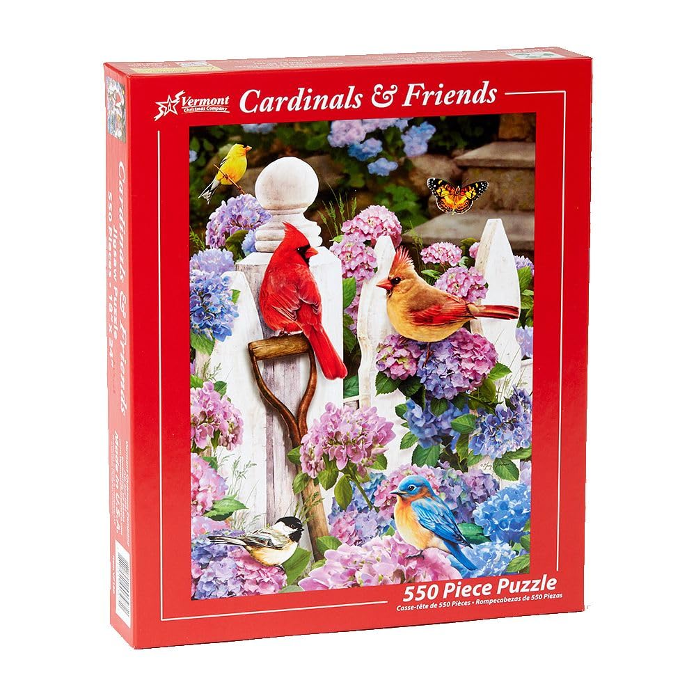 Vermont Christmas Company Cardinals & Friends Jigsaw Puzzle 550 Piece