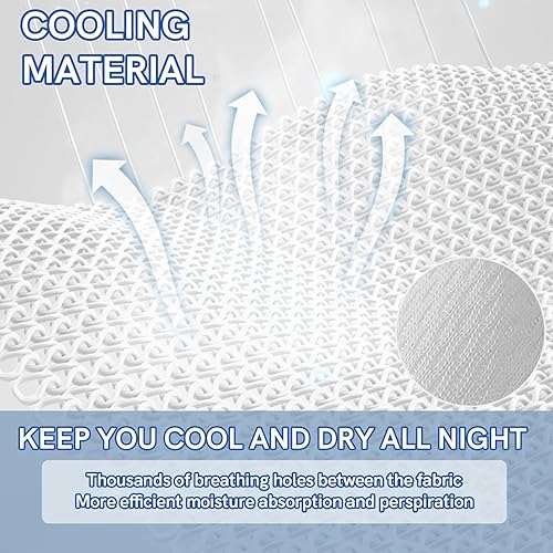 Miniatura 3 de YnM Manta con Peso Refrescante, Diseño Tejido de Hilo Grueso Hecho a Mano, Reguladora de Temperatura y Transpirable, Manta Lavable a Máquina para