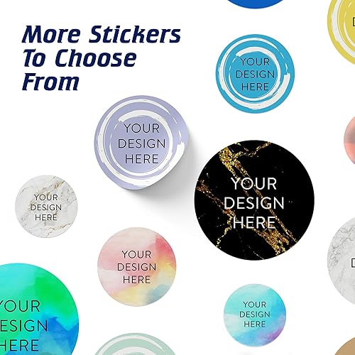 Vista 558 de DayStar Custom Signs & Design - 100 adhesivos de vinilo personalizables, con texto, imagen, diseño y logotipo; adhesivos para logotipo de embalaje