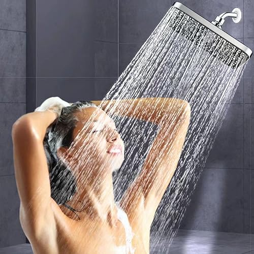 Miniatura 2 de Cabezal de ducha, lluvia de alta presión, aspecto cromado moderno de lujo, instalación simple sin herramientas, reemplazo ajustable. Para cabezales