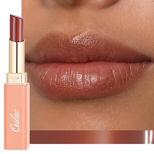 Miniatura 37 de Oulac Lápiz labial Warm Pink Shine - Lápiz labial hidratante con brillo, bálsamo labial con tinte, acabado jugoso con brillo transparente, fórmula