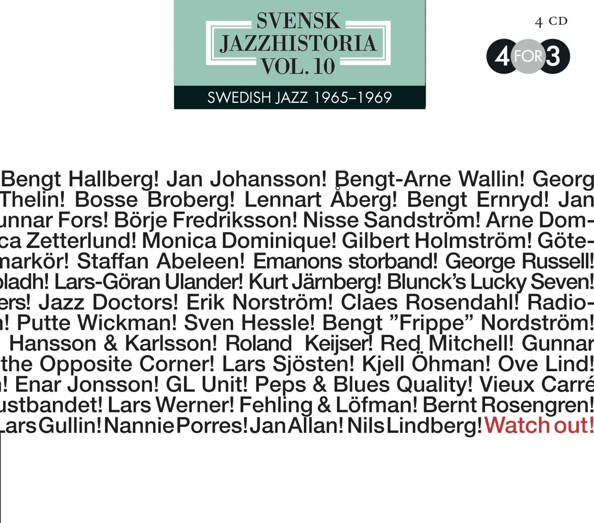 Swedish Jazz History Vol. 10 1965-69 (4CD)