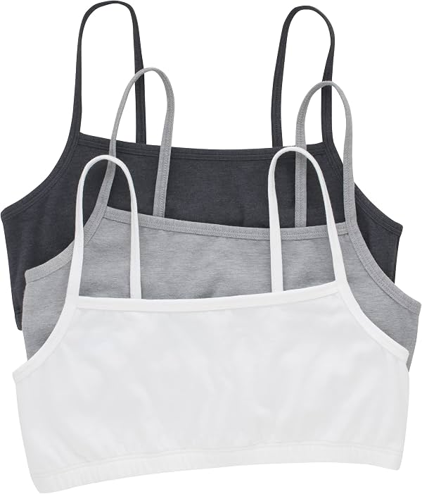 Pack de 3 sujetadores tipo bralette de algodón para mujer, deportivos, sin aros, lisos o surtidos