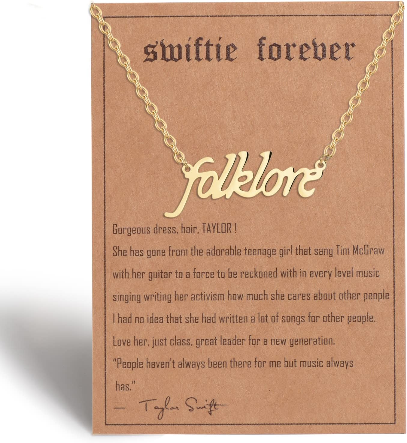 NONTAITS Inspired Necklace for Women, SWIFTIE Outfit Jewelry - Folklore Lover Reputation 1989 Red Speak Now Fearless Necklace For Eras Music