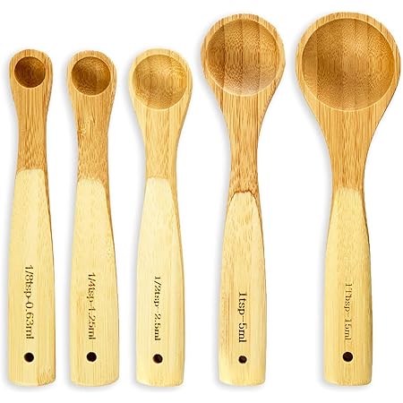 5 Cuillères Doseuses Transparentes - 0.5g, 1g, 2.5g, 3g, 5g, Pour Cuisine Ou Laboratoire