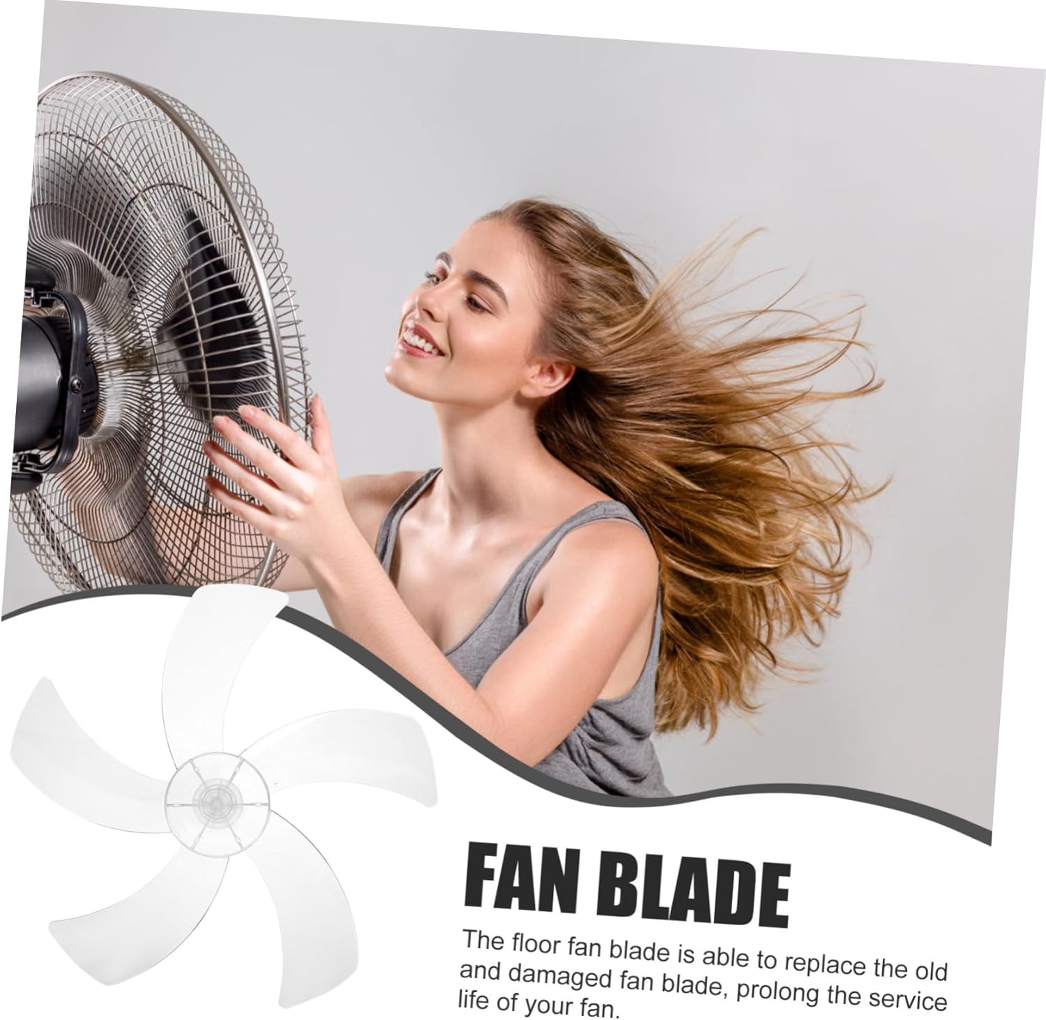 Standing Fan Blade Multi Leaf Electric Fan Blades for Table and Floor Fans Low Noise Easy to Install