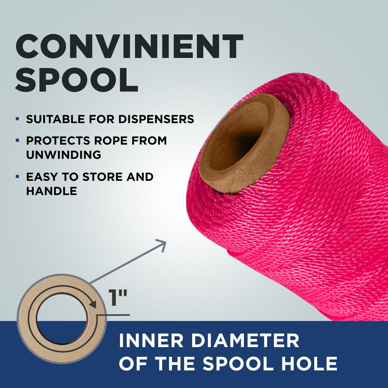 IDL Packaging #18 x 500' Twisted Mason Twine, High Visibility Pink - for Masonry, Laying Out Lines & Boundaries, DIY, Crafts, Gardening - 160 lbs Tensile Strength (Pack of 12)