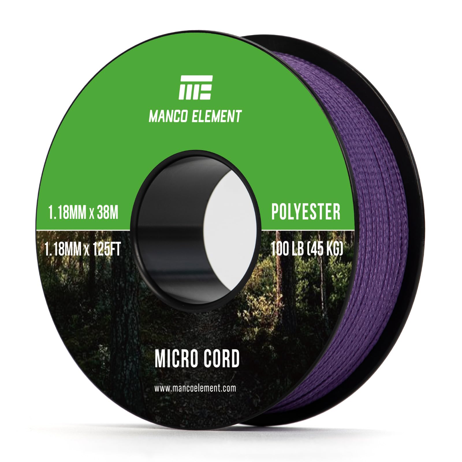 Manco Element Micro Paracord 1.18mm x 38m Micro Cord Thin Braided Rope — image 1