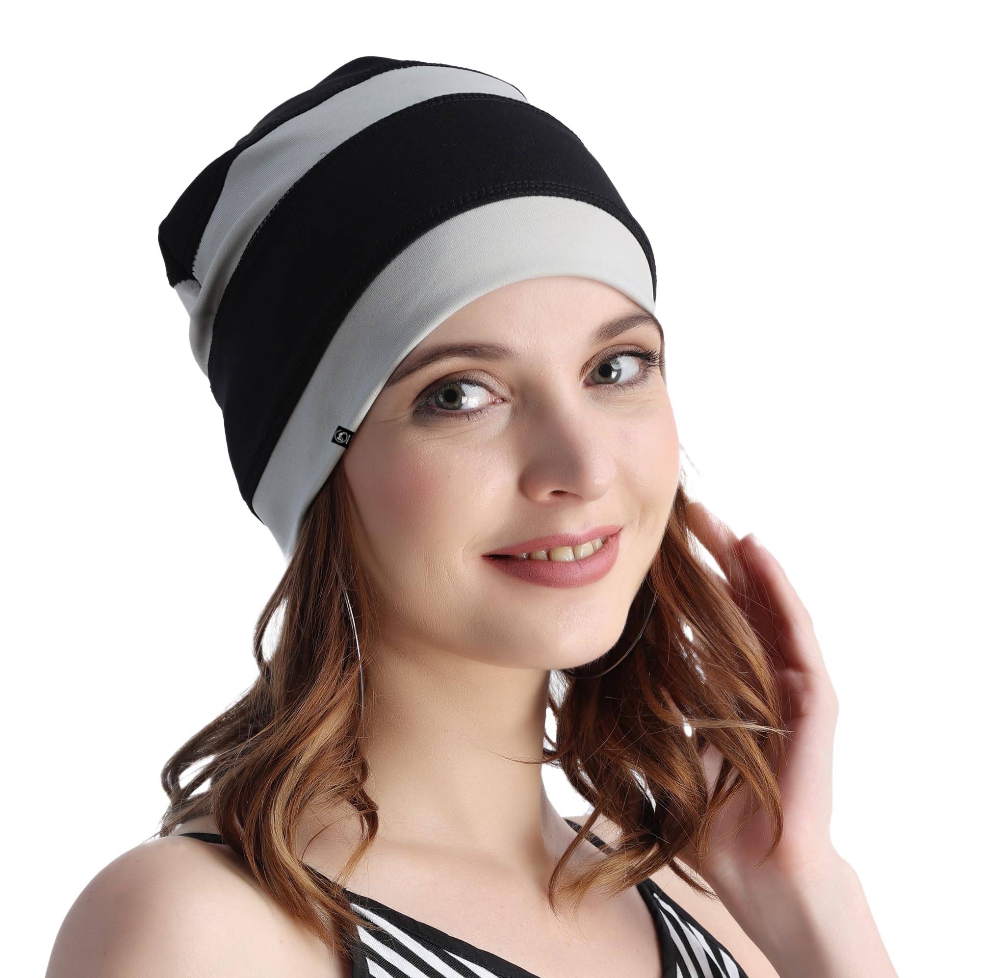 BISMAADH Men Skull Caps Soft Cotton Beanie Hats Stretchy Helmet Liner Multifunctional Headwear for Men Women