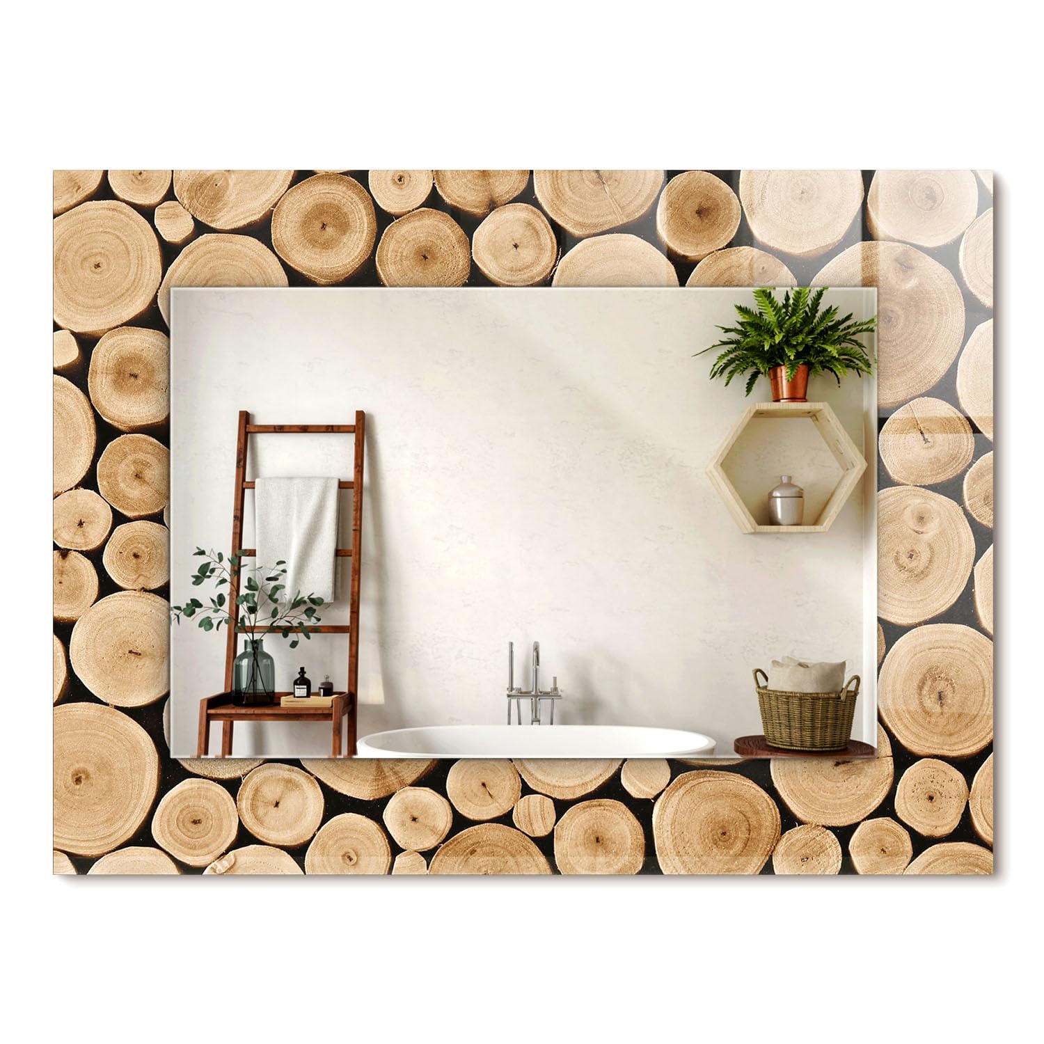 Miroir rectangulaire cadre artistique pour agrandir une chambre ou un salon sombre 80x60