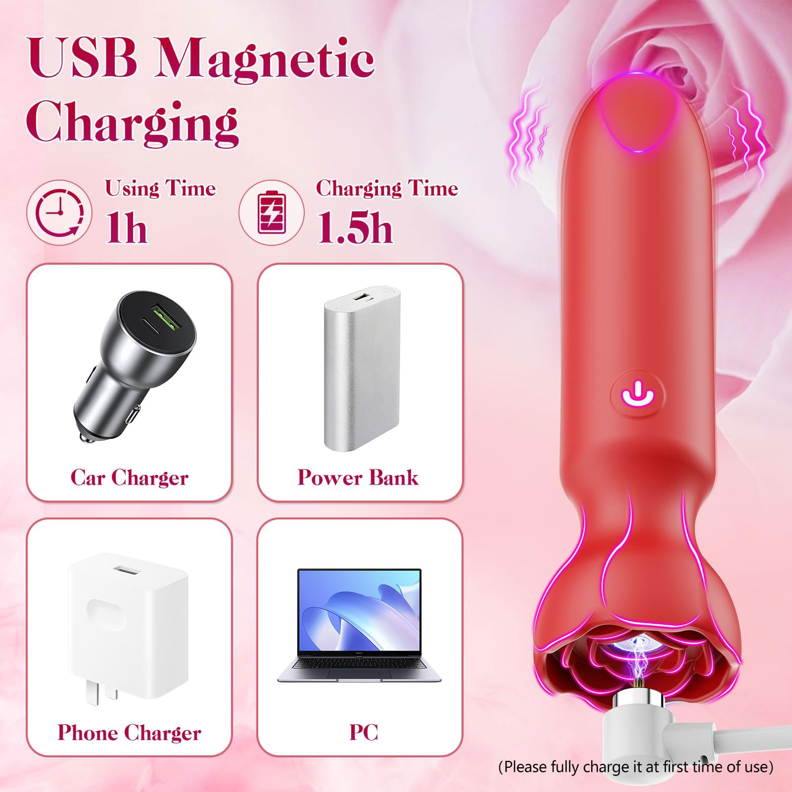 Mini Bullet Vibrator Adult Toys - Vibrators App Controlled Female Sex Toys with 9 Vibration Modes, Lipstick G Spot Dildo Clitoral Vibrator, Long Distance Discreet Vibrator for Women & Couples (): Pink