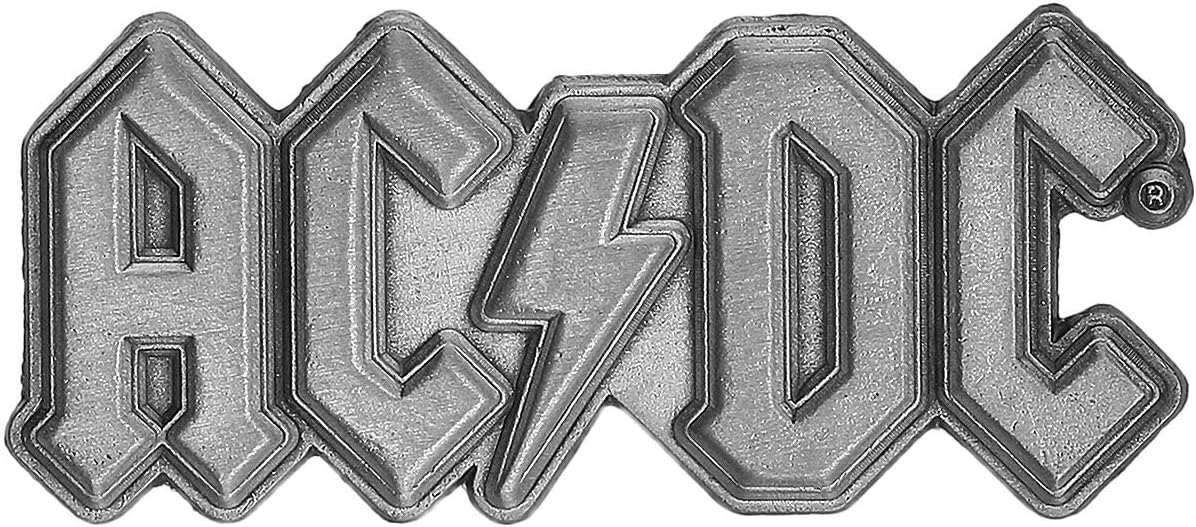 Amazon.com: Ac/Dc Pin Badge Classic Silver Band Logo Official Metal ...