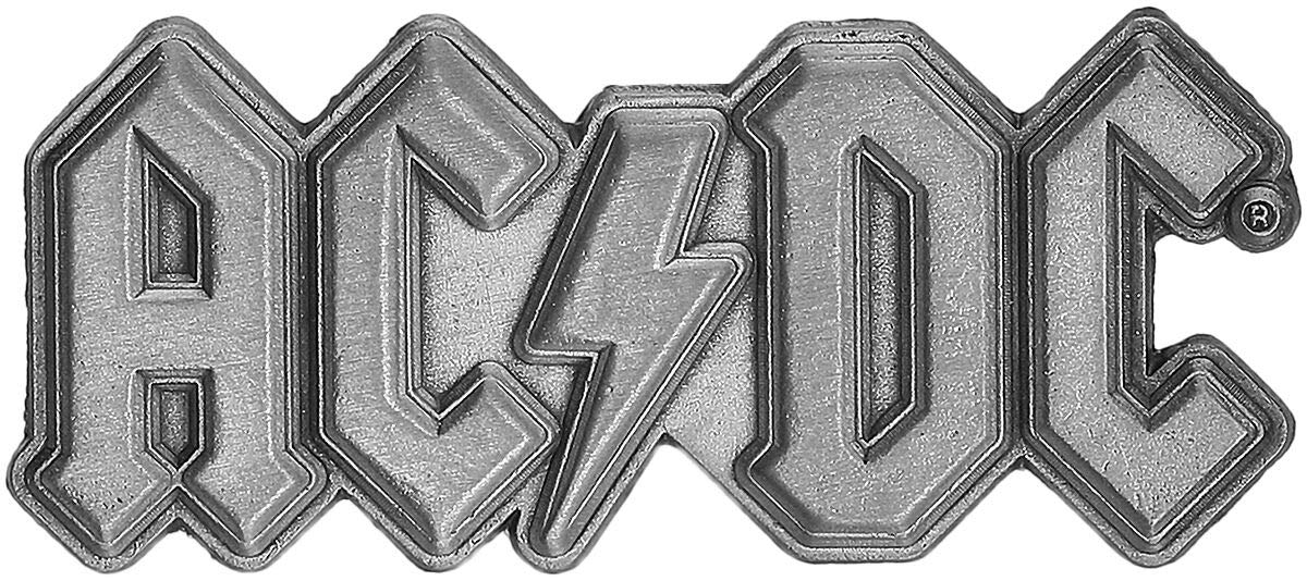 Amazon.com: Ac/Dc Pin Badge Classic Silver Band Logo Official Metal ...